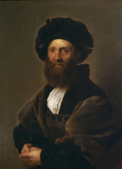 Portrait of Baldassare Castiglione, after Raphael, 1630 (detail) by Peter Paul Rubens